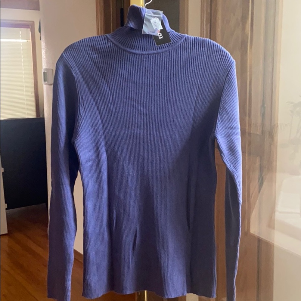 NWT Style & Co Ribbed Purple Turtleneck